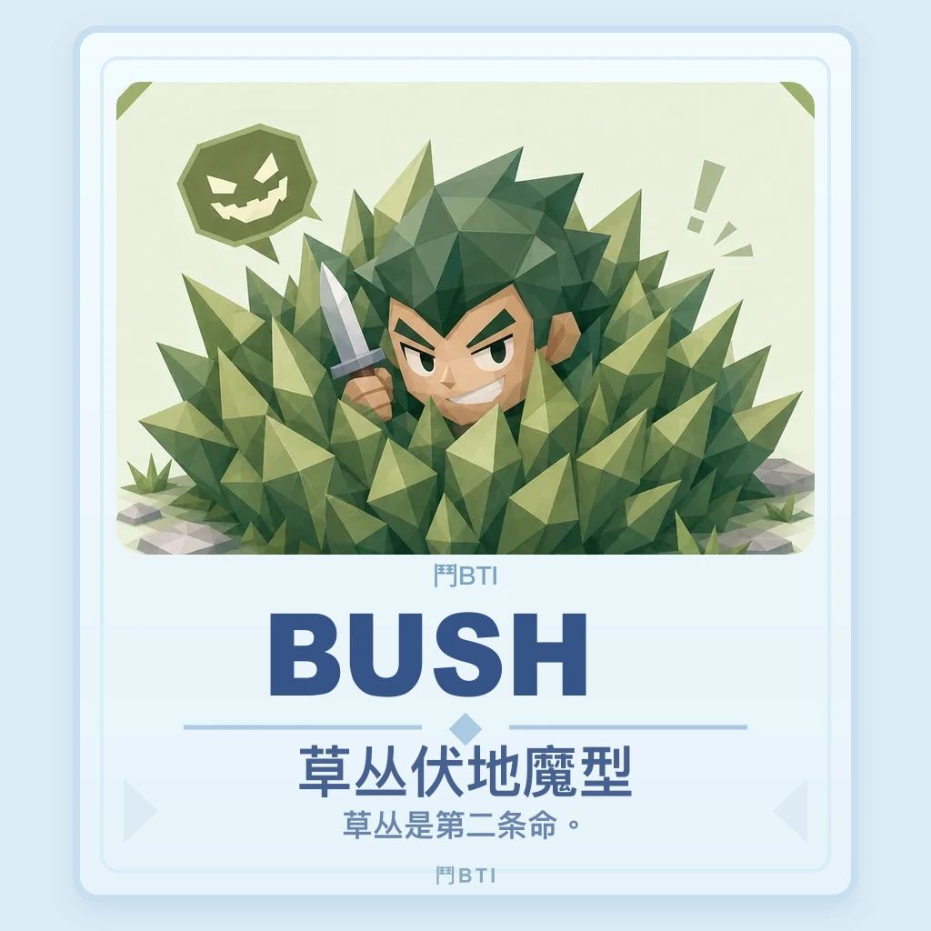 草丛伏地魔型 你的結果
